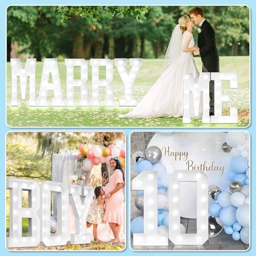 Ledio 4FT Light Up Letters A for Party Decorations