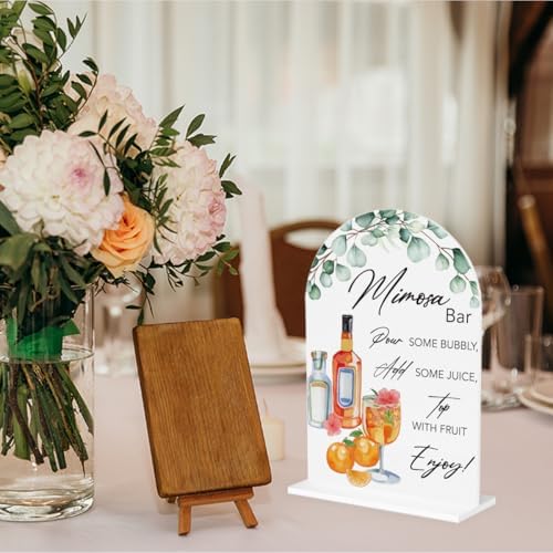 Wingteca Mimosa Bar Sign Wedding Decor Arch 7x5 Inches