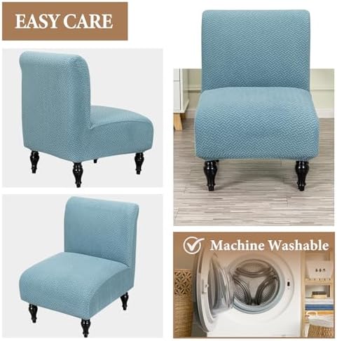 FUANGUI Armless Chair Cover Slipcover - Stretch Spandex for Living Room