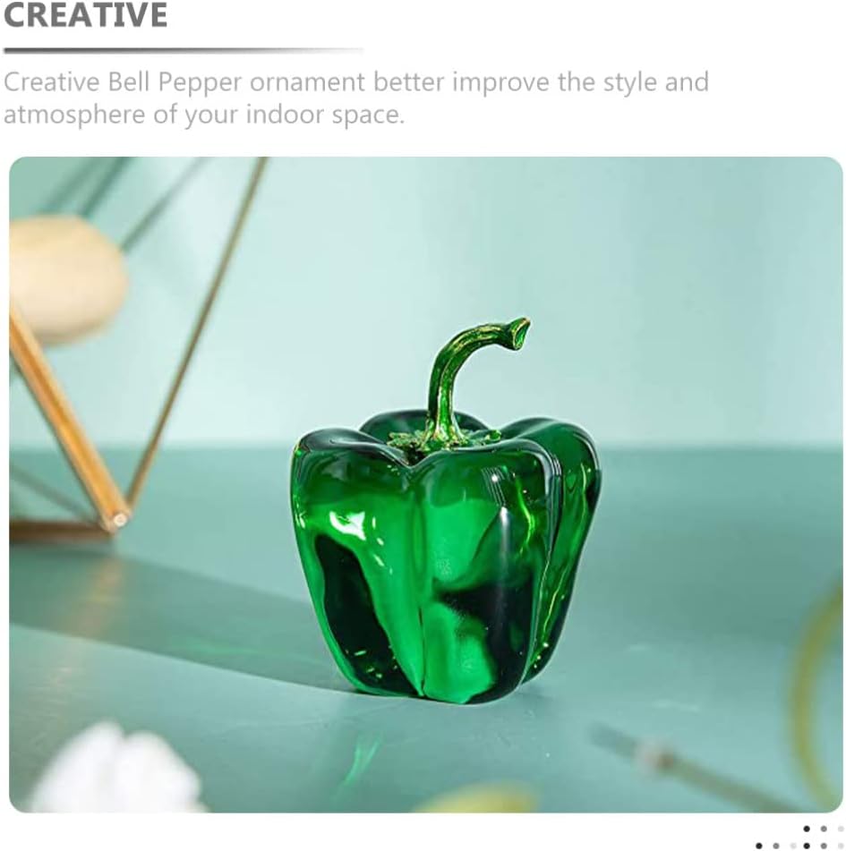 BESPORTBLE Crystal Bell Pepper Paperweight Decor