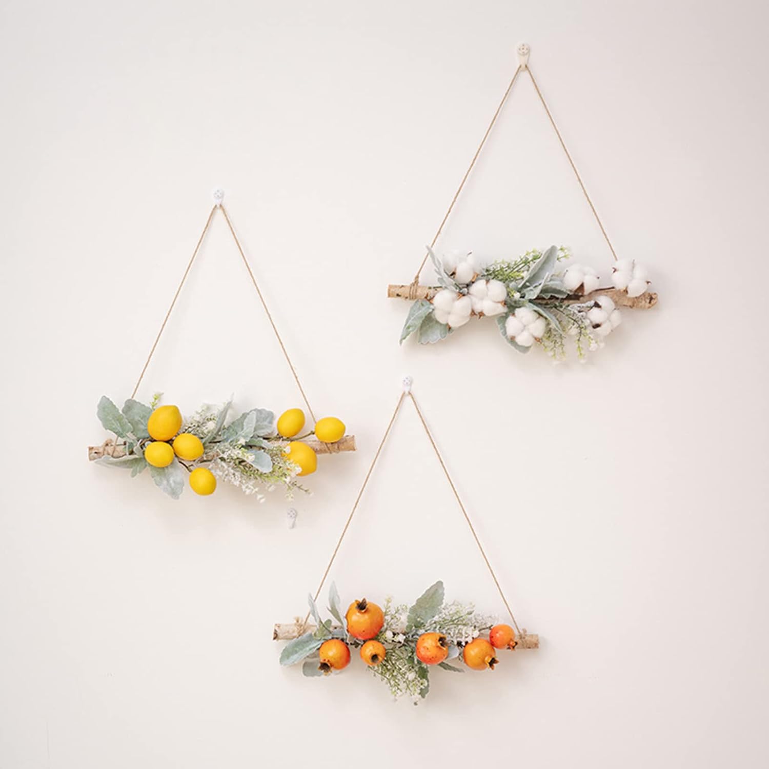 Yellow Artificial Lemon Pomegranate Swag Decor