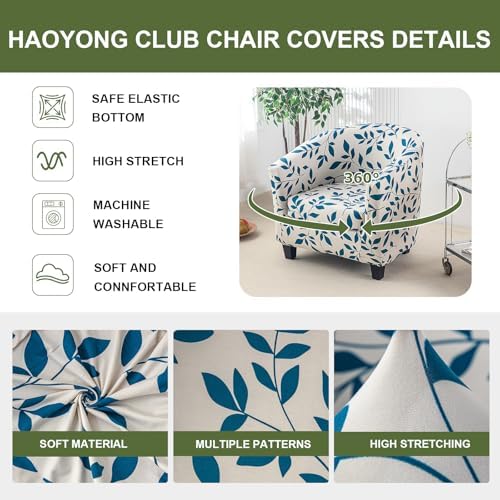 HAOYONG 2 Piece Stretch Armchair Slipcover