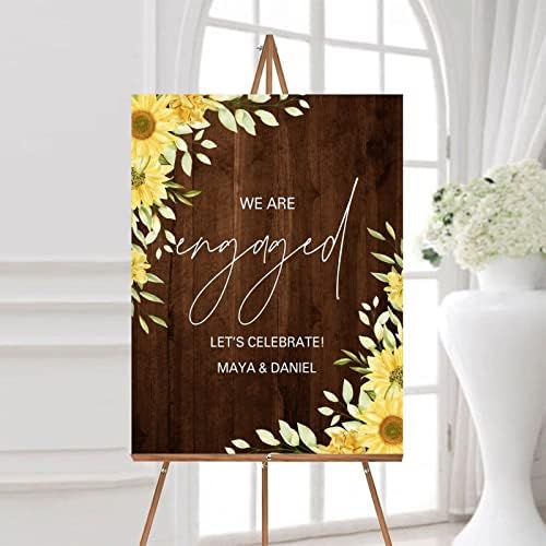 Custom Wedding Welcome Sign 12x16 Inch Brown Wood