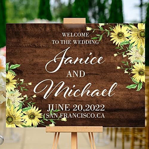 Alioyoit Customizable Wedding Welcome Sign