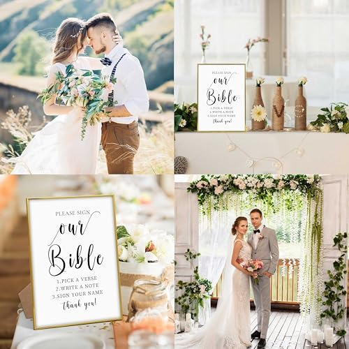 Gold Frame Wood Wedding Sign 8X 11 Elegant Classic Style