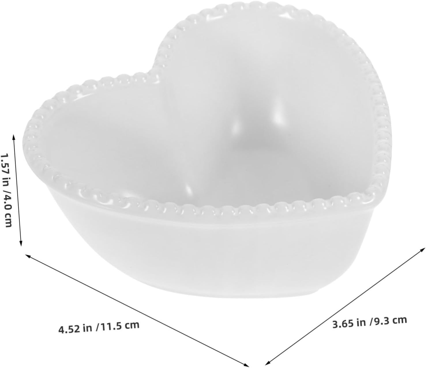 VOSAREA Heart Shaped Ceramic Bowls for Valentines Day Decor
