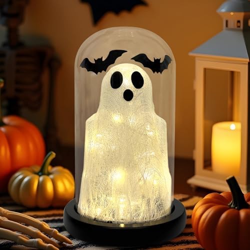 DAZONGE Halloween Decorations Indoor Glass Dome Cloche