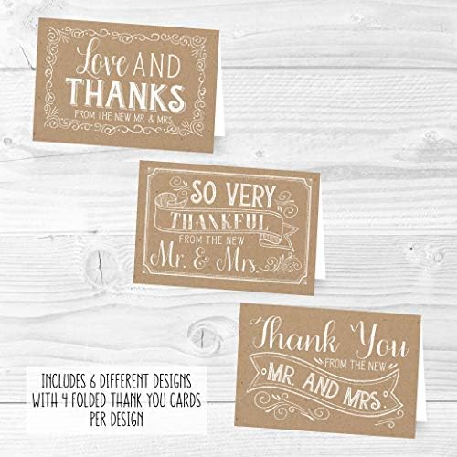 Hadley Designs Boho Wedding Signs Set 9 Pieces with 24 Thank You Cards