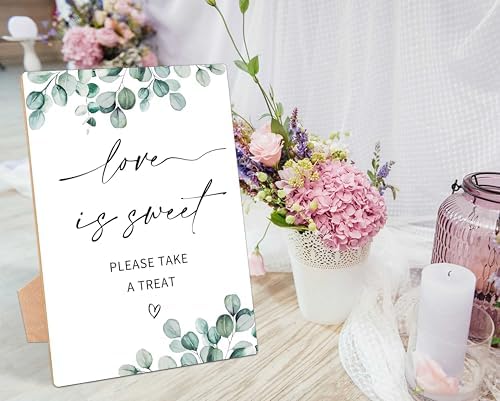 Love is Sweet Wedding Sign with Stand