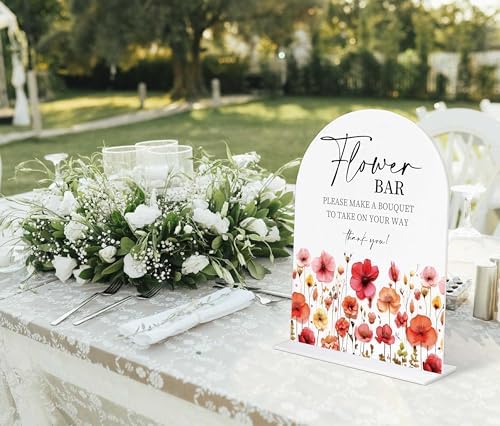 Floral Bar Sign for Wedding Reception and Ceremony