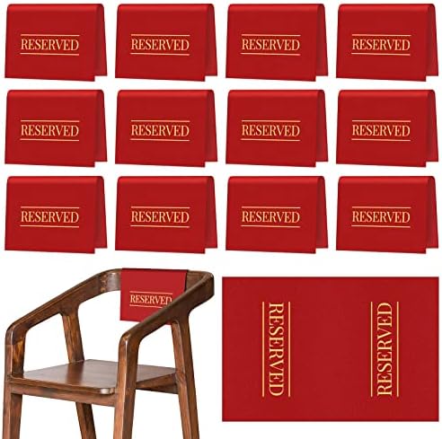 Buryeah Reserved Chair Signs for Weddings Parties Events 12 Pcs