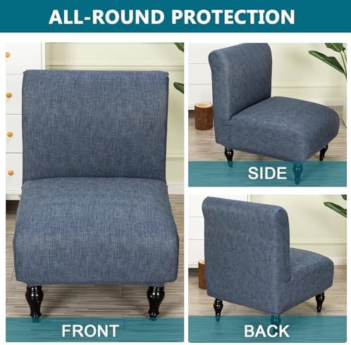 KRFOONN Armless Chair Slipcover with Elastic Bottom