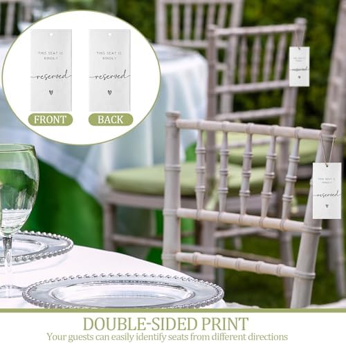 36 Pcs Reserved Seating Chair Signs for Wedding Ceremony