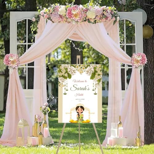 Indian Mehndi Ceremony Welcome Sign Board Personalized 36x45 Plastic