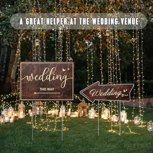 9-Piece Wedding This Way Sign Kit with Stakes