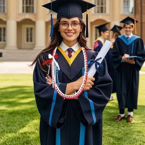 2025 Graduation Lei Accessories Red White