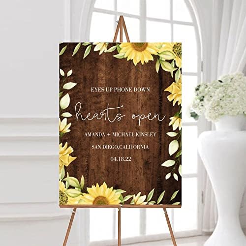 Alioyoit Wedding Welcome Sign Brown Wood 12x16 Inch