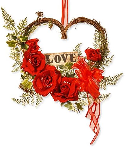 Heart Shaped Natural Grapevine Wreath Ring 14 Inch