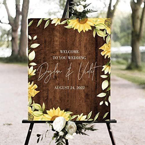 Customizable Rustic Wood Wedding Welcome Sign