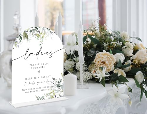 2 Pcs White Arch Wedding Signs for Ceremony and Reception