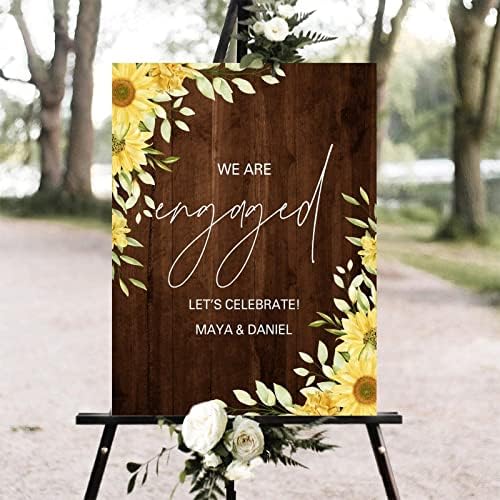 Custom Wedding Welcome Sign 12x16 Inch Brown Wood