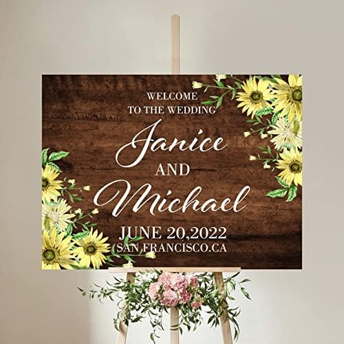 Alioyoit Customizable Wedding Welcome Sign