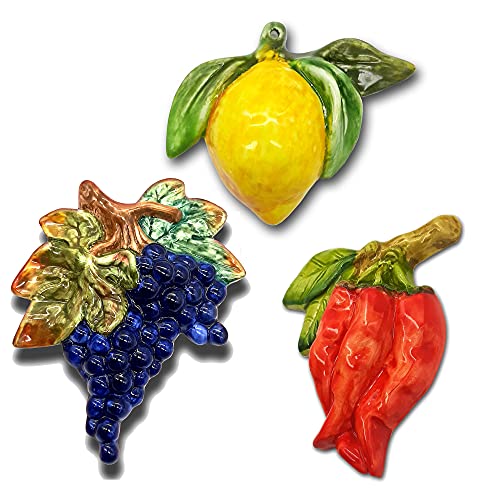 Handmade Italian Ceramic Fruits Wall Decor