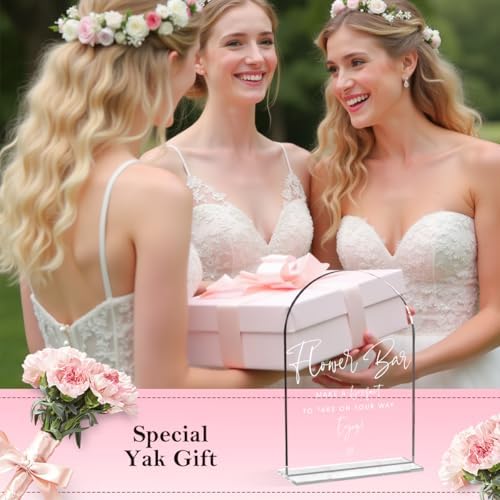 Wedding Signs Flower Bar Sign 5x7 Inch Arch Acrylic Sign