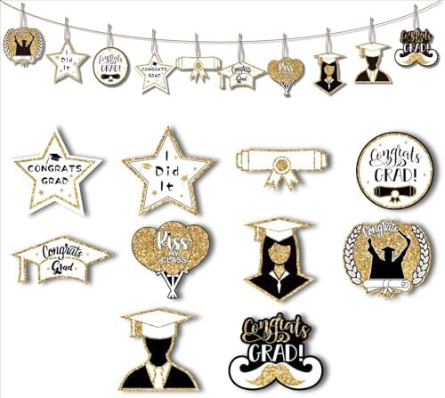 Dzrige 10Pcs Graduation Hanging Ornament Set