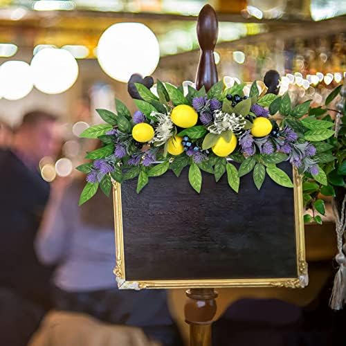 236 Inch Artificial Lemon Wreath with Lavender