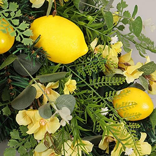 2756in Artificial Lemon Swag with Daisies and Large Bow