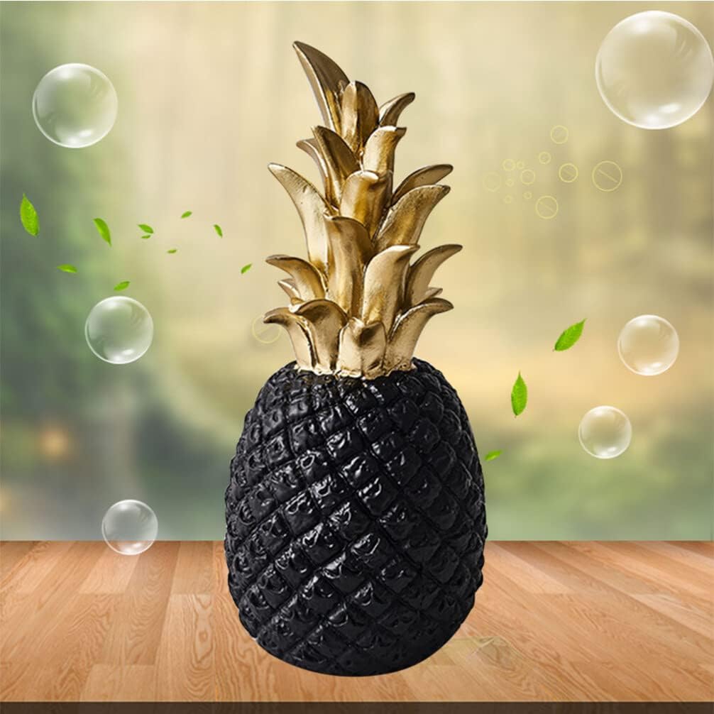Cabilock Black Resin Pineapple Decor Statue