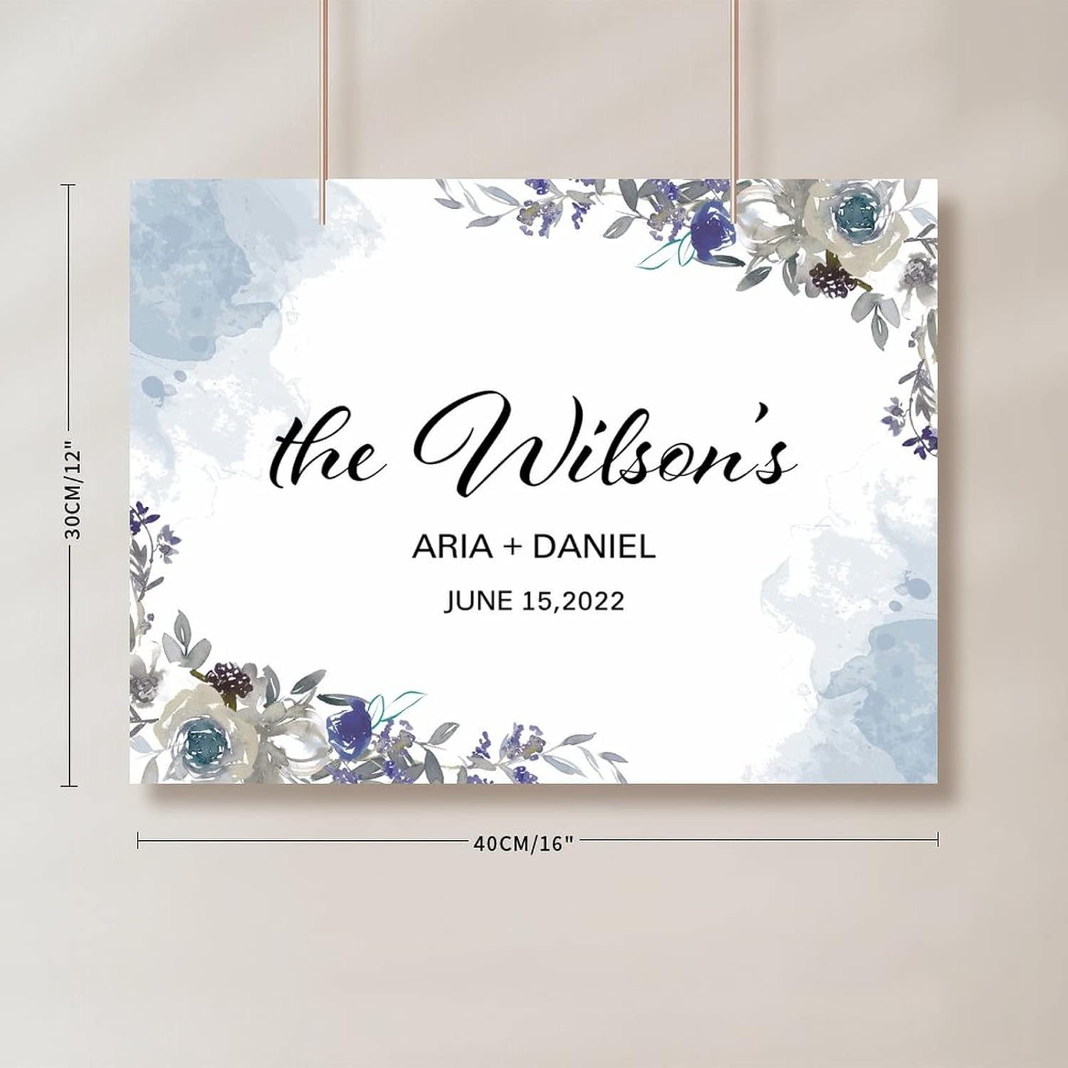Alioyoit Custom Wedding Welcome Sign 12x16 Inch