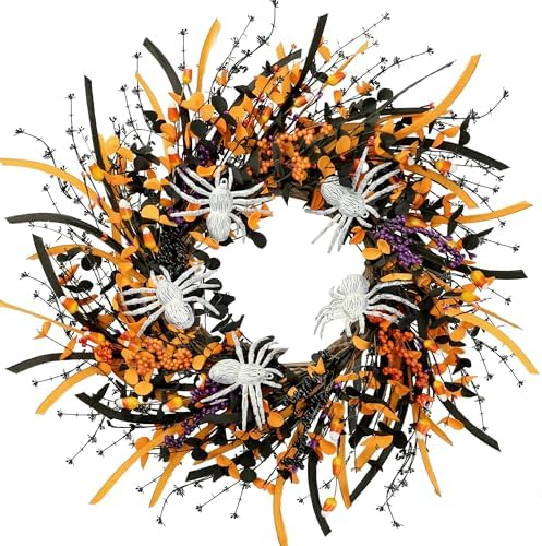 Sggvecsy Halloween Wreath 23 Inch Decor