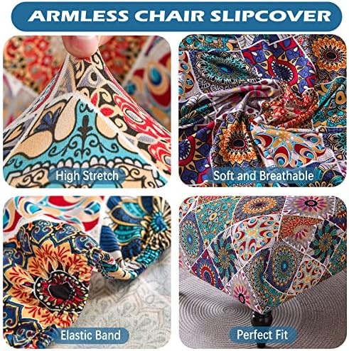 Armless Accent Chair Cover Slipcover for Living Room Hotel