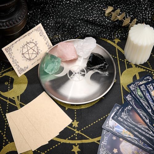 CREATCABIN Moon Pattern Stainless Steel Altar Bowl
