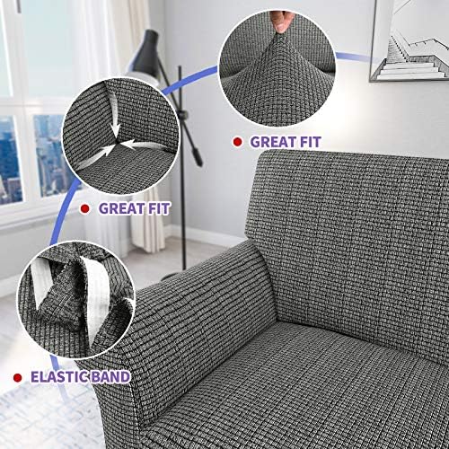 2 Piece Chair Covers for Living Room with Arms