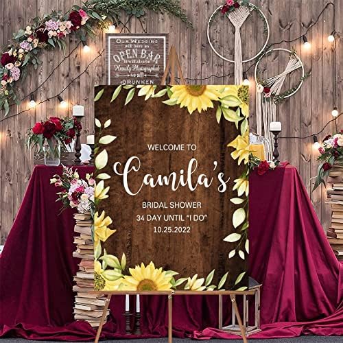 Customizable Rustic Wood Wedding Welcome Sign 1