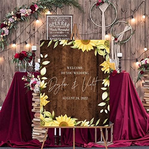 Customizable Rustic Wood Wedding Welcome Sign