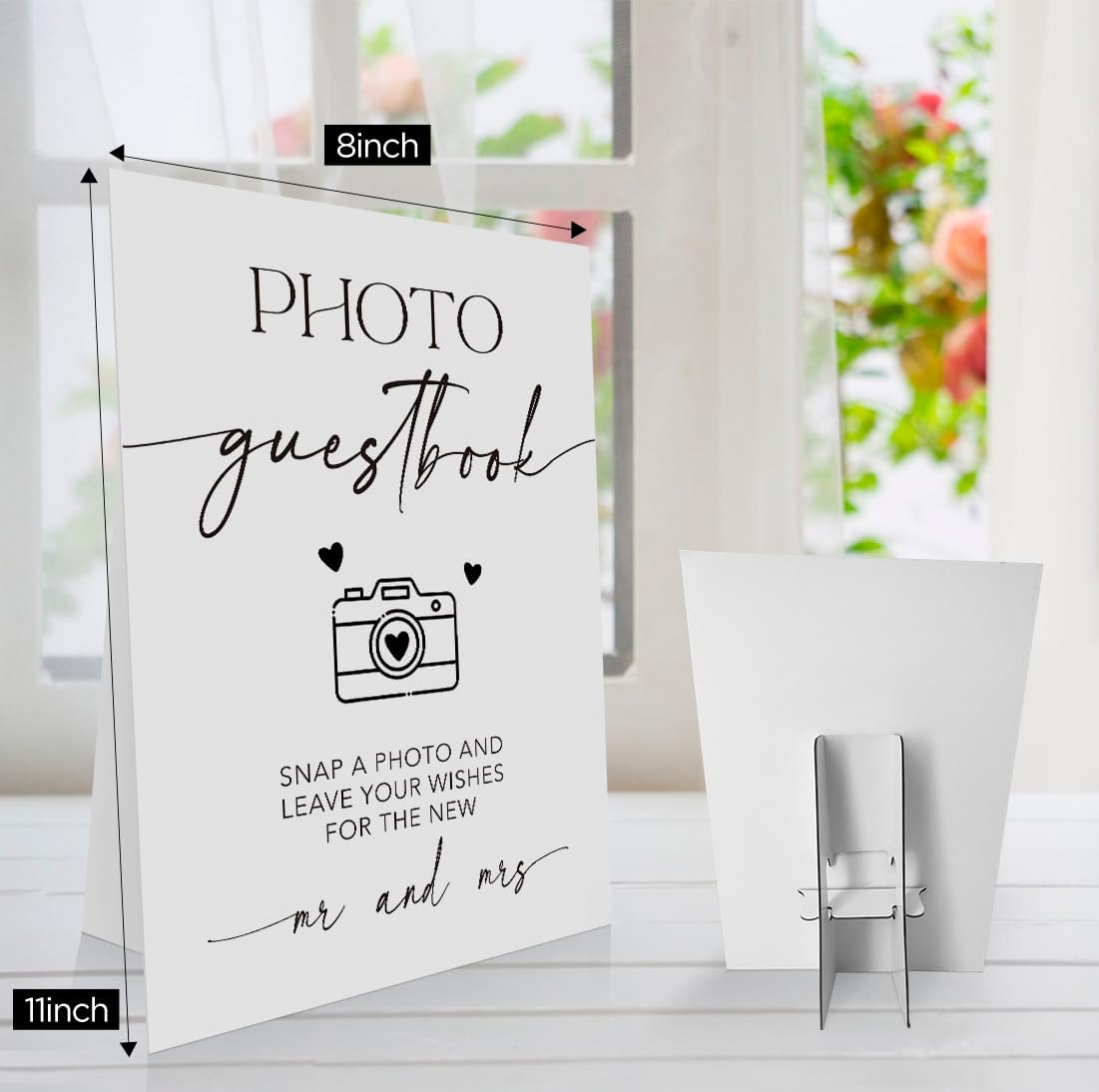 OXEDP Wedding Photo Guestbook Sign 8x11 Inch WDS15