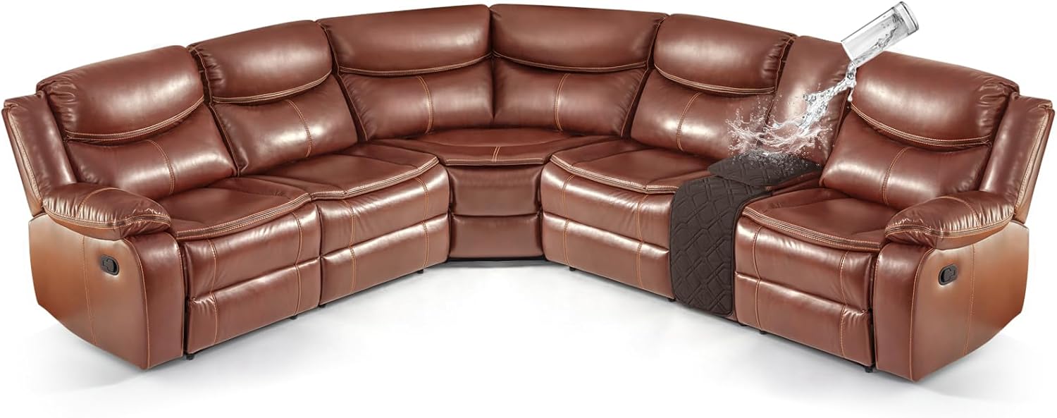 VANSOFY 5 Piece L Shape Sectional Couch Cover Set