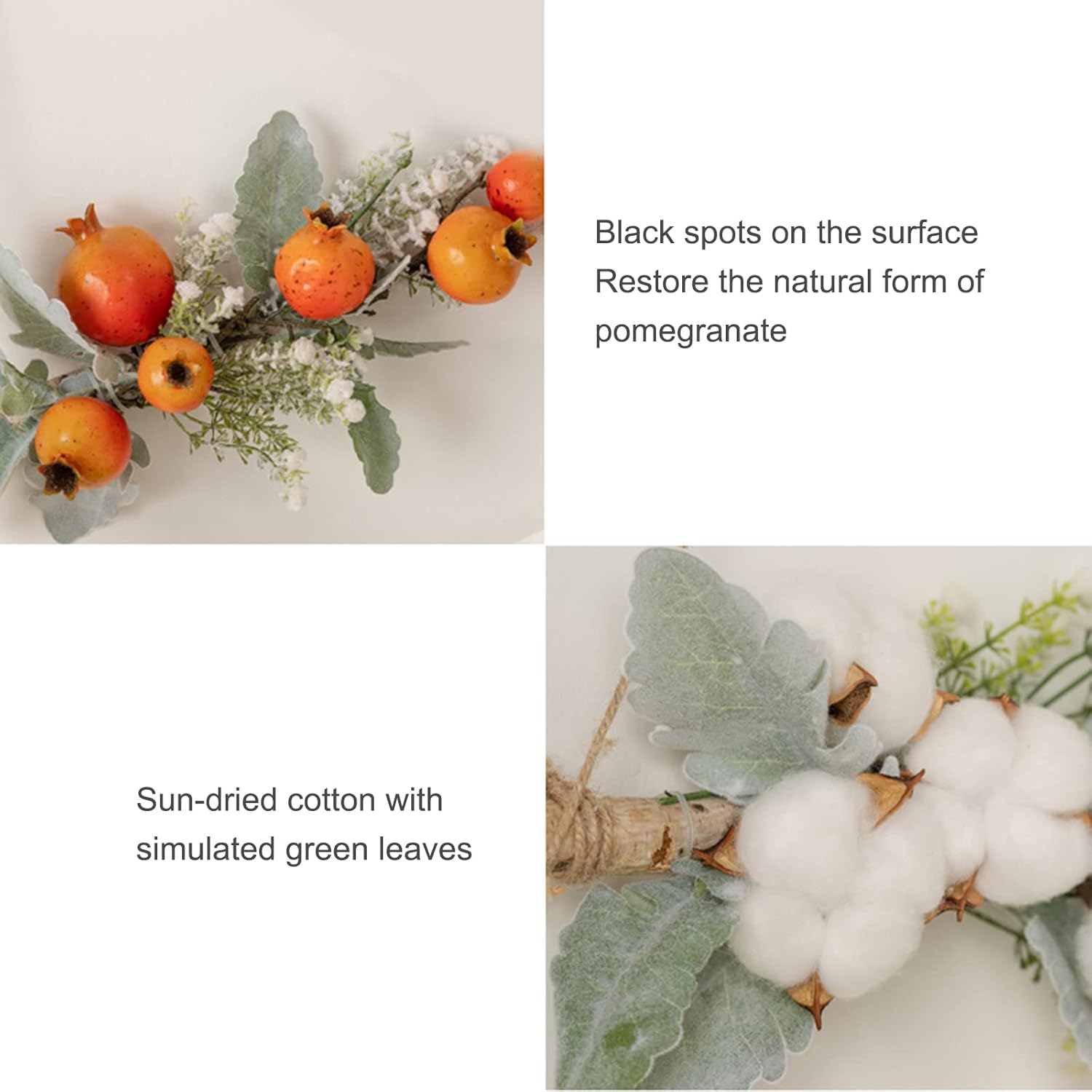 Yellow Artificial Lemon Pomegranate Swag Decor