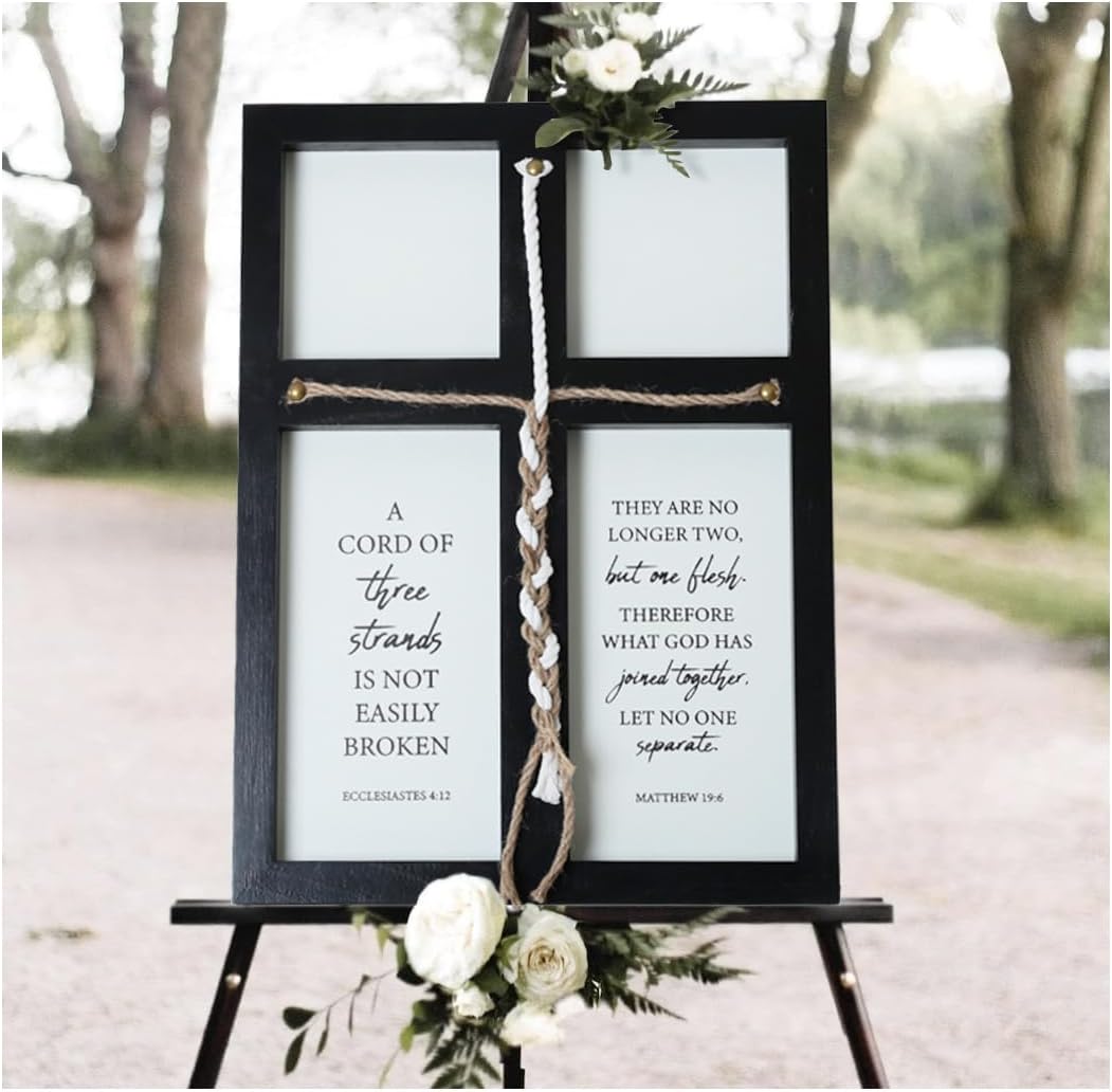 LOSOUR 3 Strand Wedding Unity Cord Sign 17x23in