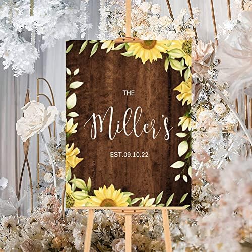 Personalized Wedding Welcome Sign Luxury Wood 12x16 Inch