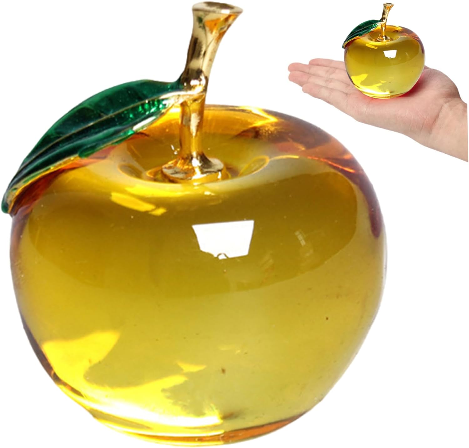 CUCUFA Crystal Glass Fruit Ornament Collectible