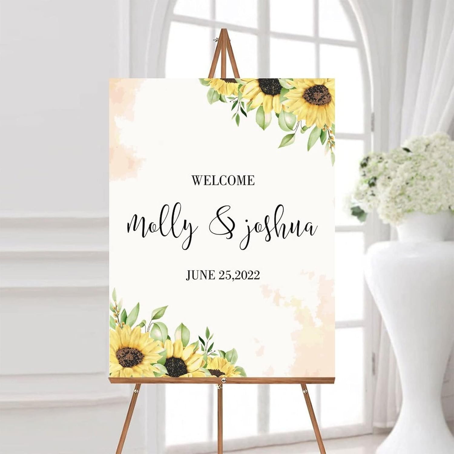 Custom Wooden Wedding Welcome Sign 12x16 Inch