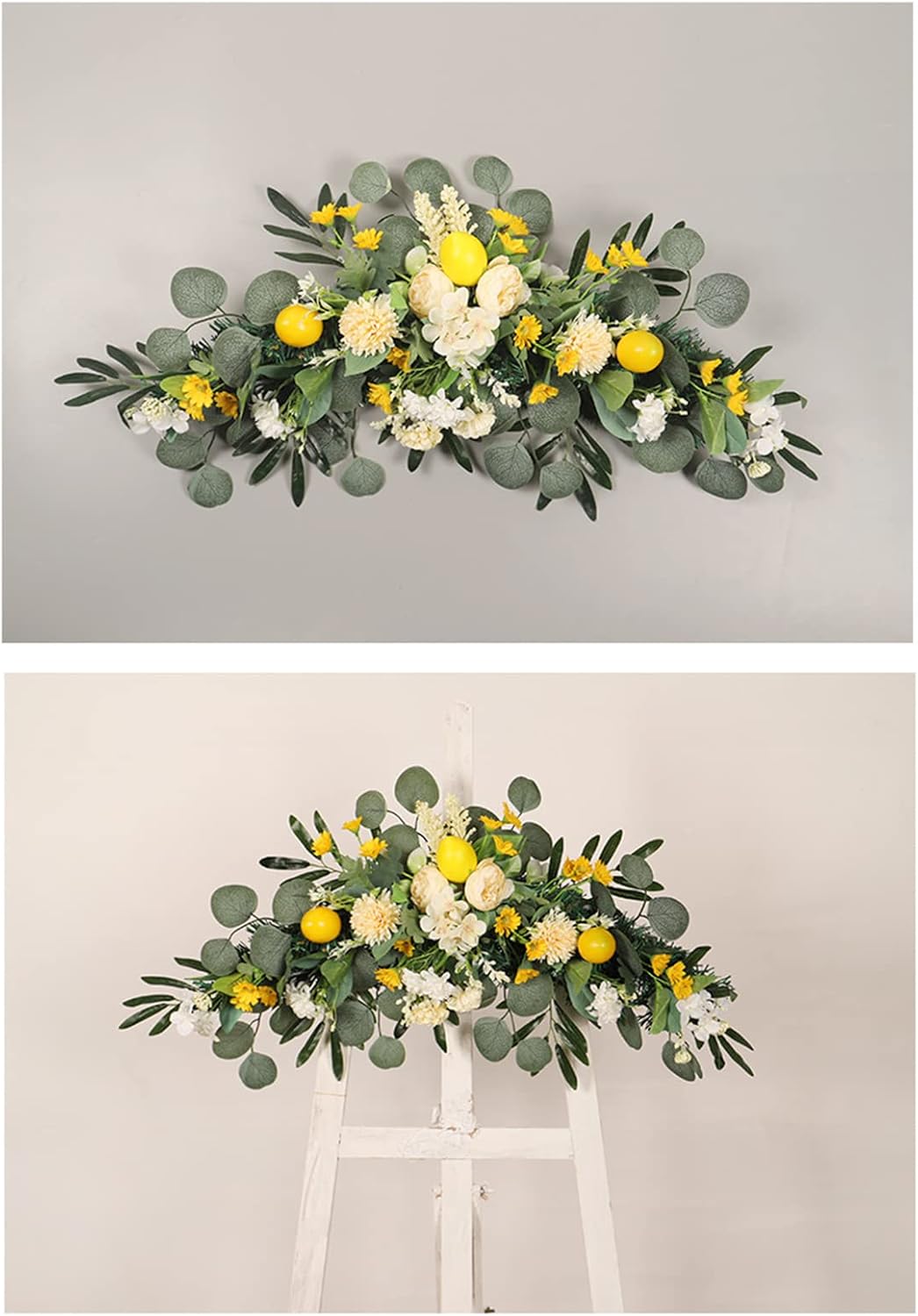 275in Artificial Lemon Berry Swag Wreath