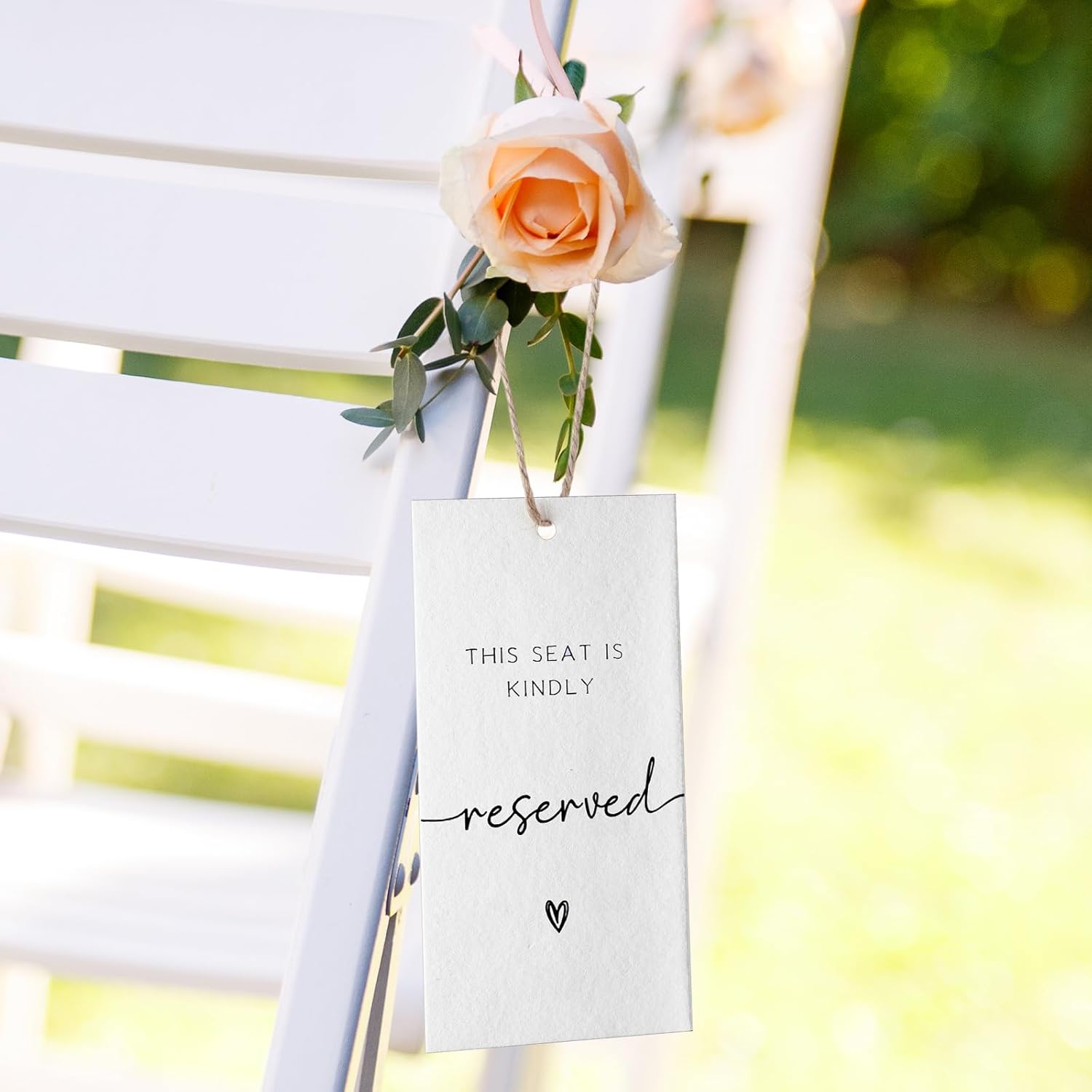 36 Pcs Reserved Seating Chair Signs for Wedding Ceremony