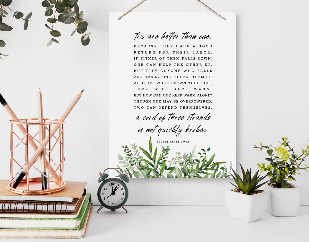 Inspirational Wall Decor Sign with Scripture Quote