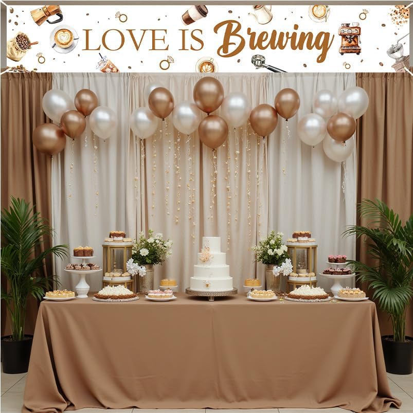 Coffee Love Is Brewing Yard Banner Sign